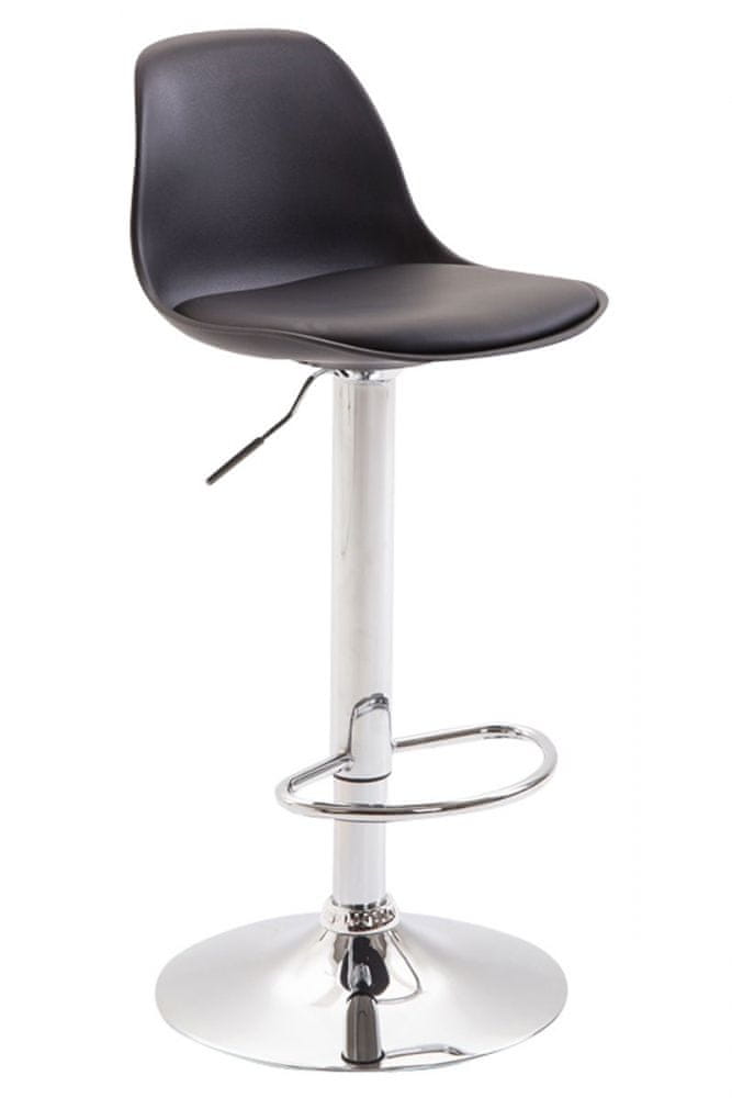 BHM Germany Barová stolička Kyla II., syntetická koža, čierna